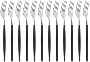 widelec stołowy Turin; 22.5 cm (D); stal nierdzewna/czarny, Griff czarny; 12 sztuka / opakowanie