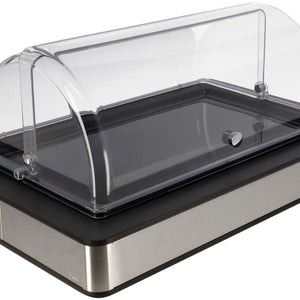 witrynka chłodząca Fundale antracyt melamina czarna 1/1; Größe GN 1/1, 63x42.5x27.4 cm (DxSxW); antracyt/transparentny/czarny; prostokątny