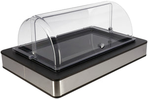 witrynka chłodząca Fundale antracyt melamina czarna 1/1; Größe GN 1/1, 63x42.5x27.4 cm (DxSxW); antracyt/transparentny/czarny; prostokątny