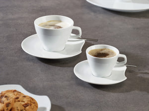 spodek do kubka / filiżanki do kawy/cappucino Contrast; 16 cm (Ø); biały; okrągły; 6 sztuka / opakowanie