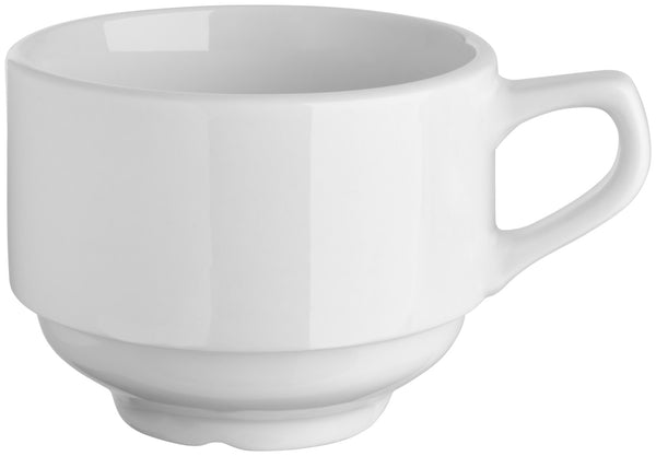filiżanka do kawy Straßburg; 260ml, 9x7.2 cm (ØxW); biały; okrągły; 6 sztuka / opakowanie
