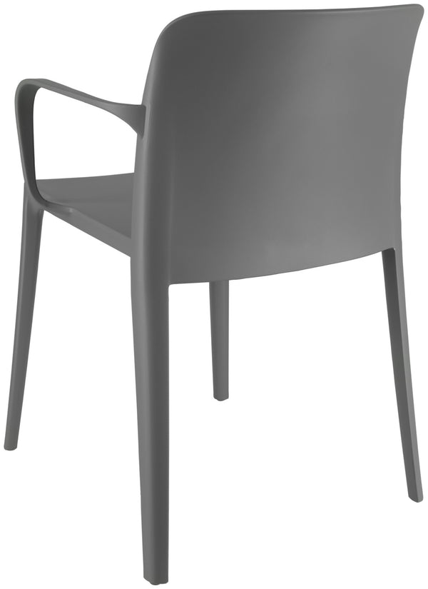 krzesło plastikowe Rigg z podłokietnikami; 57x55x78 cm (SxGxW); czarny; 4 sztuka / opakowanie