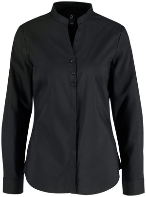 Bluse Langarm Lani Regular Fit; Kleidergröße 38; czarny
