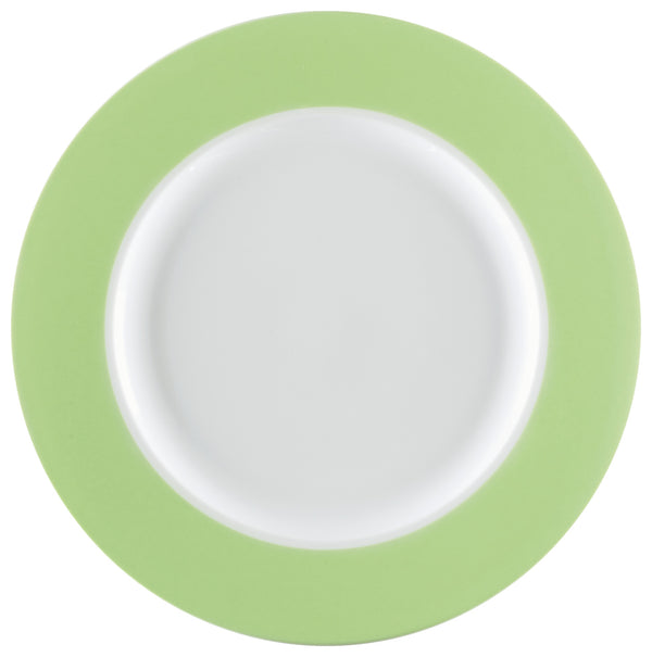 talerz płaski Multi-Color; 22.9x2.2 cm (ØxW); biały/zielony; okrągły; 6 sztuka / opakowanie