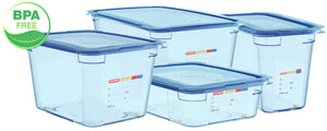 pojemnik na żywność GN 1/9 niebieski; Größe GN 1/9, 600ml, 17.6x10.8x6.5 cm (DxSxG); niebieski