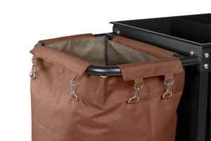 Housekeeping Wagen Service mit Wäschesack; 95x50x112 cm (DxSxW); czarny/brązowy