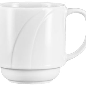 kubek Melody; 280ml, 8x9 cm (ØxW); biały; okrągły; 6 sztuka / opakowanie