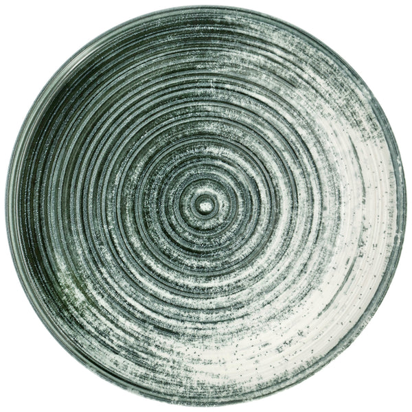 talerz płaski z rantem Etana; 30x1.4 cm (ØxW); biały/antracyt; okrągły; 4 sztuka / opakowanie