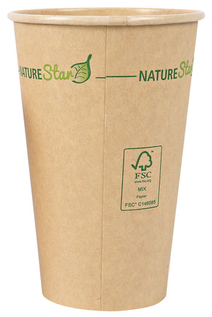 kubek Nature z papieru kraft FSC®; 300ml, 8x11.9 cm (ØxW); brązowy; 50 sztuka / opakowanie