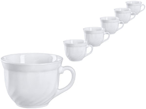 filiżanka do kawy Trianon; 220ml, 8.7x6.6 cm (ØxW); biały; okrągły; 6 sztuka / opakowanie