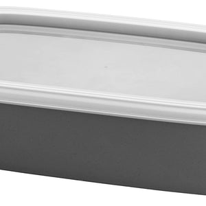 Mehrweg-Menübox Move; 1400ml, 25.5x15.8x6.7 cm (DxSxW); szary; prostokątny; 10 sztuka / opakowanie