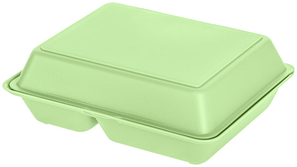 lunch box do wielokrotnego użytku Yari duża; 1200ml, 20.3x25.2x8.4 cm (DxSxW); zielony; prostokątny; 25 sztuka / opakowanie