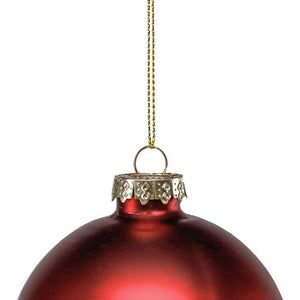 bombka świąteczna Nieva; 8 cm (Ø); czerwony/złoto; 6 sztuka / opakowanie