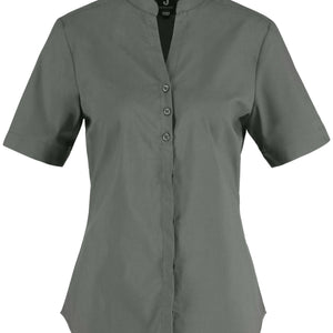 Bluse Kurzarm Lani Regular Fit; Kleidergröße 50; ciemny szary