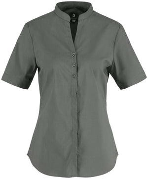 Bluse Kurzarm Lani Regular Fit; Kleidergröße 50; ciemny szary
