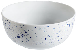 miska Mixor z kropkami; 470ml, 13x5.7 cm (ØxW); biały/niebieski; okrągły; 6 sztuka / opakowanie