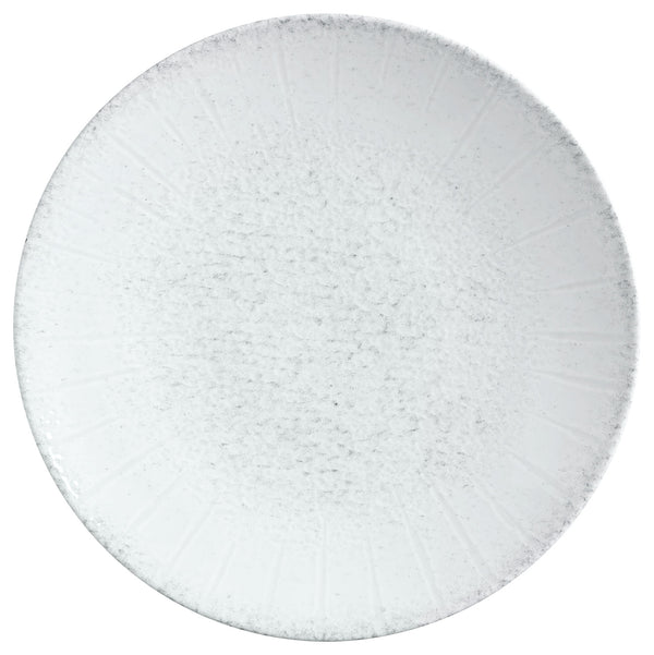 talerz płaski Caju bez rantu; 25 cm (Ø); biały/szary; okrągły; 6 sztuka / opakowanie