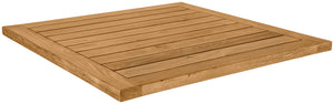 Outdoor-Teak-Tischplatte Mirello quadratisch; 80x80x3 cm (DxSxW); brązowy; kwadrat