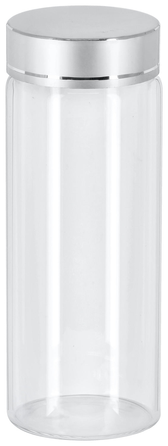 pojemnik szklany Aurelia; 155ml, 4.7x12 cm (ØxW); szary/transparentny; cylindryczny; 6 sztuka / opakowanie