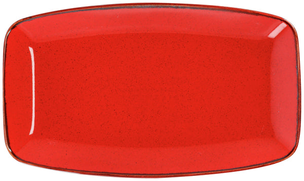 półmisek Sidina prostokątny z zaokrąglonymi rogami ; 31x18x2.5 cm (DxSxW); czerwony; prostokątny; 6 sztuka / opakowanie