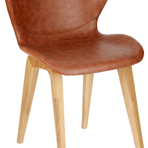 Schalenstuhl Dakota; 50x53x82 cm (SxGxW); siedzisko koniak