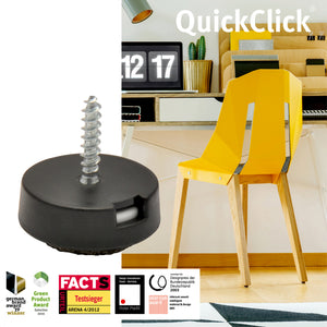 Stuhlgleiter Wagner QuickClick QC 7808; 2 cm (Ø); szary; 4 sztuka / opakowanie