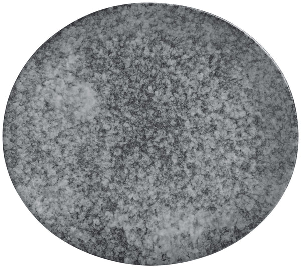 talerz płaski Mamoro organiczny; 25.5x23x2.5 cm (DxSxW); czarny/biały; organiczny; 6 sztuka / opakowanie