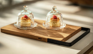 deska do serwowania Esino; 31x21x1.5 cm (DxSxW); brązowy/czarny; prostokątny