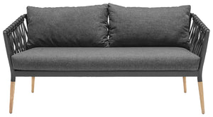 sofa 2-osobowa Asola; 162x80x76 cm (SxGxW); antracyt