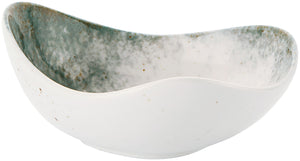 miska Purior; 330ml, 15.8x14.8x7 cm (DxSxW); biały/niebieski petrol; owalny; 6 sztuka / opakowanie