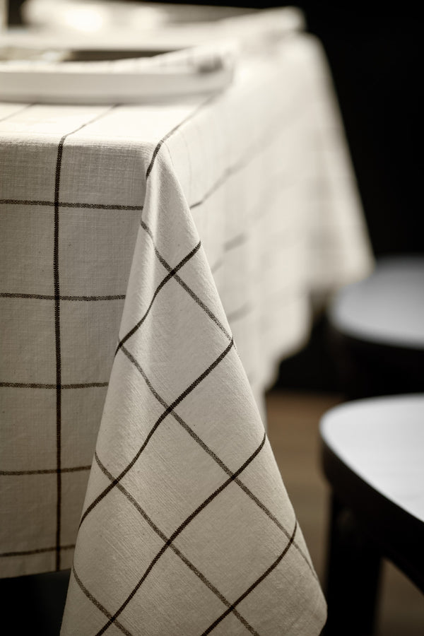 Meterware Skan groß kariert ; 160 cm (S); biel kremowa/antracyt