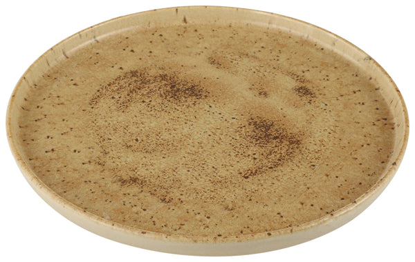 talerz płaski Natura z rantem; 27x2.4 cm (ØxW); jasny brązowy/ciemny brąz; okrągły; 6 sztuka / opakowanie