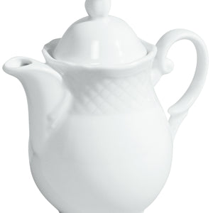 dzbanek do kawy Zürich z pokrywką; 300ml, 6.5x15 cm (ØxW); biały; okrągły; 6 sztuka / opakowanie