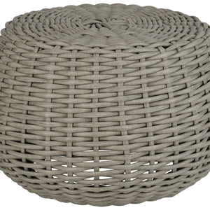Outdoor Sitz-Pouf / Beistelltisch Tavano; 60x41 cm (ØxW); szary melanż; cylindryczny