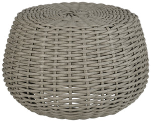 Outdoor Sitz-Pouf / Beistelltisch Tavano; 60x41 cm (ØxW); szary melanż; cylindryczny