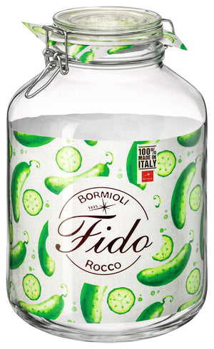 słoik z zamknięciem pałąkowym Fido Herm; 4957ml, 17.5x27.9 cm (ØxW); transparentny; 6 sztuka / opakowanie