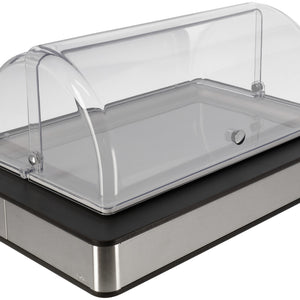 witrynka chłodząca Fundale antracyt melamina biała 1/1; Größe GN 1/1, 63x42.5x27.4 cm (DxSxW); antracyt/transparentny/biały; prostokątny