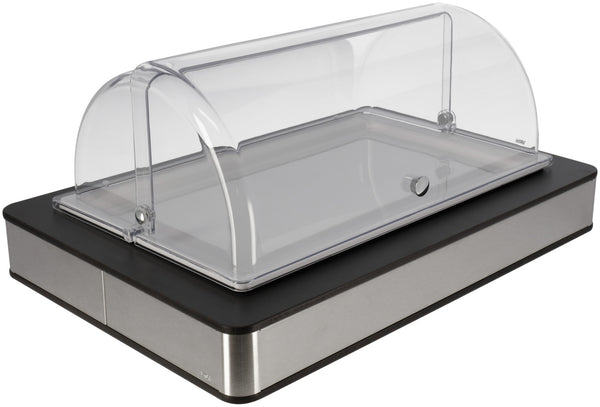 witrynka chłodząca Fundale antracyt melamina biała 1/1; Größe GN 1/1, 63x42.5x27.4 cm (DxSxW); antracyt/transparentny/biały; prostokątny