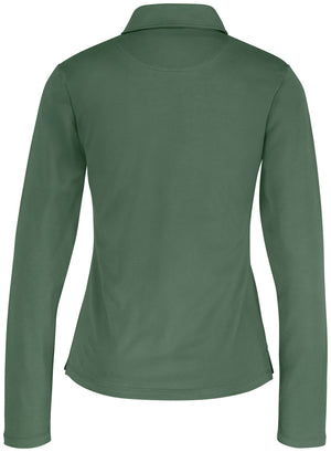 Poloshirt Damen Langarm Malme Regular Fit; Kleidergröße L; oliwka