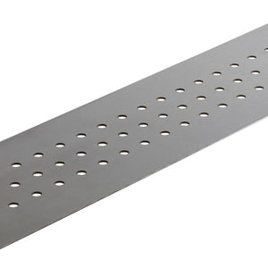 tacka ociekowa ze stali nierdzewnej do nakładki na karafki; 46.5x10.9x0.3 cm (DxSxW); srebro