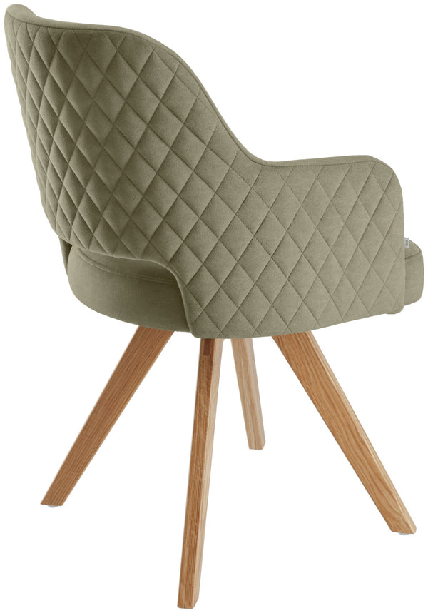 Drehstuhl Twist Samt; 46x47x85 cm (SxGxW); siedzisko zielony