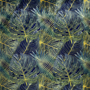 Meterware Floral; 140 cm (S); zielony