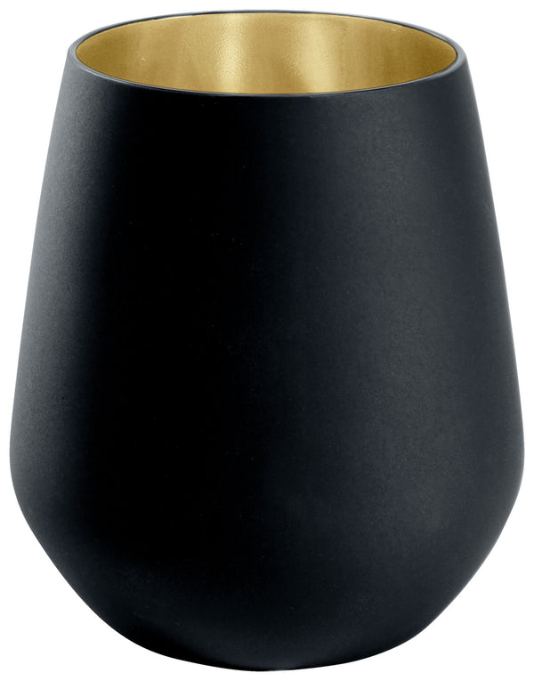 Universalglas Aolani; 420ml, 6.5x10 cm (ØxW); czarny/złoto; 6 sztuka / opakowanie