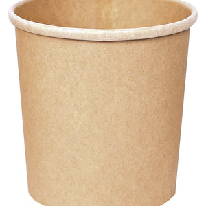 kubek na zupę Nature z papieru kraft; 500ml, 9.7x9.6 cm (ØxW); brązowy; 25 sztuka / opakowanie