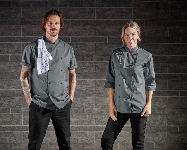 bluza kucharska damska Milan rękaw 3/4; Kleidergröße 54; oliwka