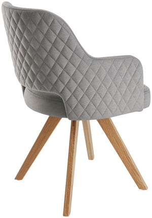 Drehstuhl Twist Samt; 46x47x85 cm (SxGxW); siedzisko szary