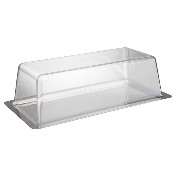 taca z pokrywą; 33x17x10 cm (DxSxW); srebro; prostokątny