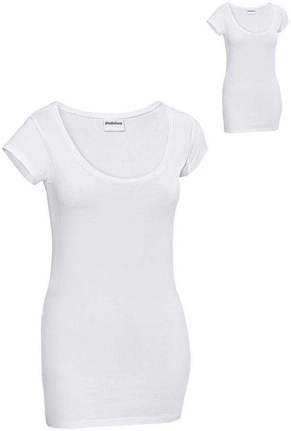 t-shirt damski Double Crew (opak. 2 szt.); Kleidergröße XL; biały; 2 sztuka / opakowanie