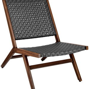 Lounge-Sessel Vara; 55.5x88x79.5 cm (SxGxW); siedzisko czarny, stelaż brązowy; 2 sztuka / opakowanie