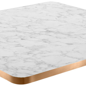 blat Marvani kwadratowy; 68x68x2.5 cm (DxSxW); miedź/biały/marmurkowy; kwadrat